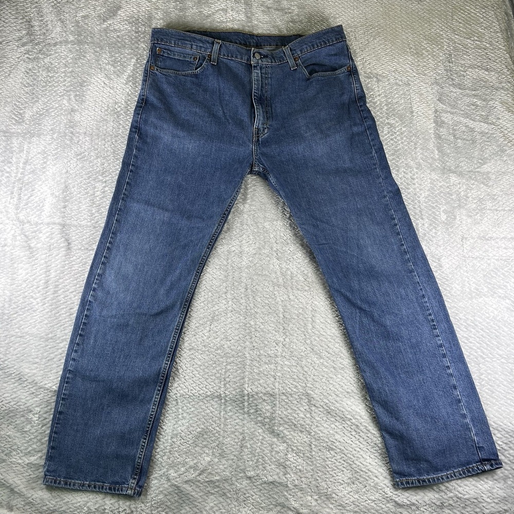 Levi's 505 Regular Fit Jeans Mens 40x32 Blue Medium Wash Straight Leg Denim